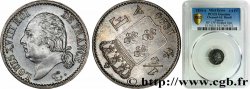 1/4 franc Louis XVIII, coins tournés à 8h 1824 Paris F.163/31