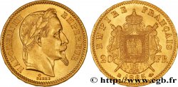 20 francs or Napoléon III, tête laurée 1865 Strasbourg F.532/12 SUP60 