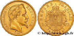20 francs or Napoléon III, tête laurée 1866 Strasbourg F.532/14