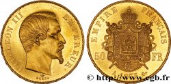 50 francs or Napoléon III, tête nue 1855 Paris F.547/1 SUP55 