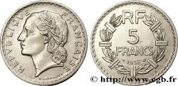 5 francs Lavrillier, nickel 1938  F.336/7
