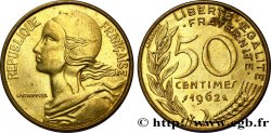 50 centimes Marianne, col à trois plis 1962 Paris F.197/2