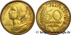 50 centimes Marianne, col à trois plis 1962 Paris F.197/2