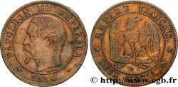 Deux centimes Napoléon III, tête nue 1854 Rouen F.107/10