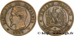 Deux centimes Napoléon III, tête nue 1855 Lille F.107/37