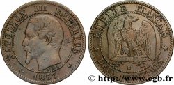 Deux centimes Napoléon III, tête nue 1857 Rouen F.107/45
