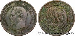 Deux centimes Napoléon III, tête nue 1855 Rouen F.107/22 TB35 