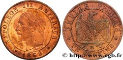 Un centime Napoléon III, tête laurée 1862 Strasbourg F.103/5