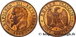 Deux centimes Napoléon III, tête laurée 1862 Paris F.108A/4 SUP55 