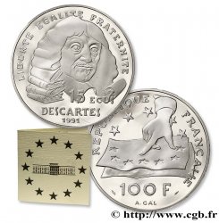 Belle Épreuve 15 écus / 100 francs Descartes 1991 Paris F5.2001 1