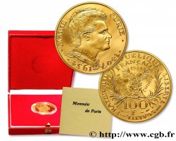 Belle Épreuve Or 100 francs Marie Curie 1984  F.452/2 var.