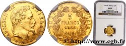 5 francs or Napoléon III, tête laurée 1866 Strasbourg F.502/10