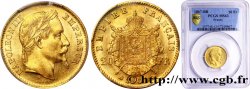 20 francs or Napoléon III, tête laurée - PCGS MS 63 1867 Strasbourg F.532/16