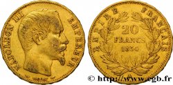 20 francs or Napoléon III, tête nue 1854 Paris F.531/2 XF45 