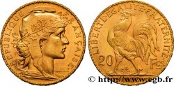 20 francs or Coq, Liberté Égalité Fraternité 1908 Paris F.535/2 SUP58 