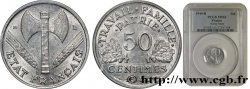 50 centimes Francisque, légère 1944 Beaumont-Le-Roger F.196/5
