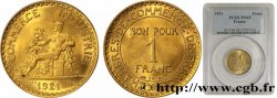 1 franc Chambres de Commerce 1921 Paris F.218/3 ST65 PCGS