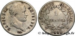 1 franc Napoléon Ier tête laurée, République française 1808 Lille F.204/15 TB25 