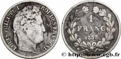 1 franc Louis-Philippe, couronne de chêne 1833 Bordeaux F.210/20 TB20 