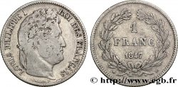 1 franc Louis-Philippe, couronne de chêne 1847 Strasbourg F.210/111