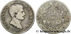 2 francs Napoléon Empereur, Calendrier révolutionnaire 1805 Paris F.251/11 TB25 