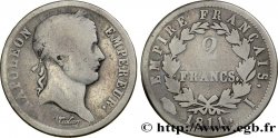 2 francs Napoléon Ier tête laurée, Empire français 1811 Limoges F.255/29