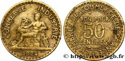 50 centimes Chambres de Commerce 1924 Paris F.191/6