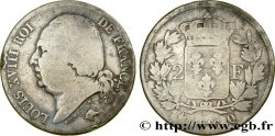 2 francs Louis XVIII 1816 Perpignan F.257/7