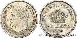 20 centimes Napoléon III, tête laurée, grand module 1868 Paris F.150/4 TB35 