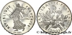 Belle Épreuve argent 5 francs Semeuse 2001 Paris F5.1206 2 FDC68 