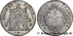 5 francs Union et Force, Union serré, avec glands intérieurs et gland extérieur 1799 Paris F.288/103