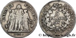 5 francs Union et Force, Union serré, avec glands intérieurs et gland extérieur 1799 Paris F.288/103