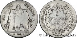 5 francs Union et Force, Union serré, seulement gland extérieur 1799 Paris F.288/98