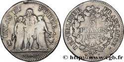 5 francs Union et Force, Union desserré, seulement gland extérieur 1799 Bordeaux F.295/7