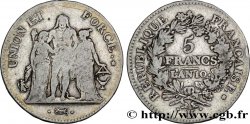 5 francs Union et Force, Union serré, seulement glands intérieurs 1802 Bordeaux F.288/177