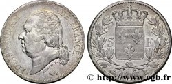 5 francs Louis XVIII, tête nue 1816 Rouen F.309/2