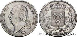 5 francs Louis XVIII, tête nue 1824 Toulouse F.309/95