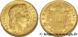 20 francs or Napoléon III, tête laurée 1869 Strasbourg F.532/21 SUP58 