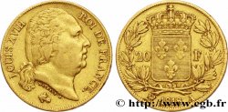 20 francs or Louis XVIII, tête nue 1818 Paris F.519/10 TTB42 