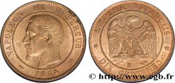Dix centimes Napoléon III, tête nue 1854 Rouen F.133/12 SUP61 