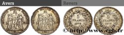 Lot de deux pièces de 5 francs Hercule : 1873 1875 - Paris F.334/9