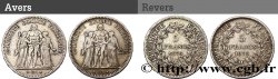 Lot de deux pièces de 5 francs Hercule : 1873 1875 - Paris F.334/9 S 