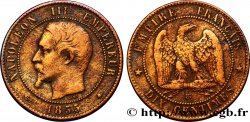 Dix centimes Napoléon III, tête nue 1855 Strasbourg F.133/24 TB35 