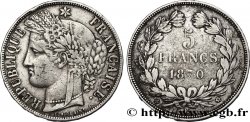 5 francs Cérès, sans légende 1870 Bordeaux F.332/6