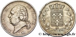 5 francs Louis XVIII, tête nue 1816 Toulouse F.309/9