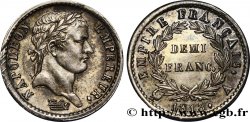 Demi-franc Napoléon Ier tête laurée, Empire français 1813 Paris F.178/49 SUP58 