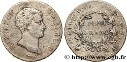 Demi-franc Napoléon Empereur, Calendrier révolutionnaire 1804 Paris F.174/1 VF30 