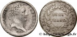 Demi-franc Napoléon Ier tête laurée, République française, buste fort 1808 Toulouse F.177/11