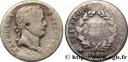 Demi-franc Napoléon Ier tête laurée, République française, buste fin 1808 Marseille F.177/12