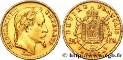 20 francs or Napoléon III, tête laurée 1866 Strasbourg F.532/14